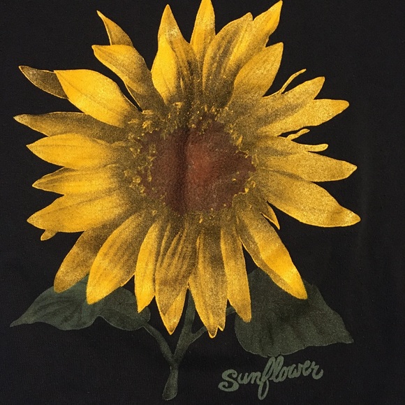 Vtg 90s Sunflower Art Crewneck Sweater - Picture 3 of 7
